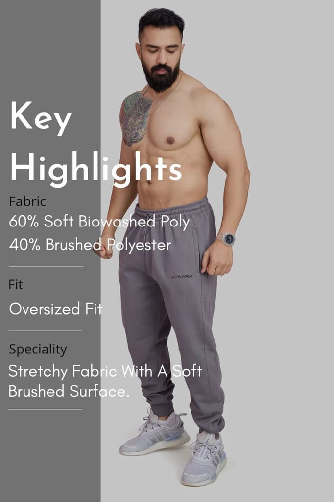 Signature Oversized Joggers Dark Grey — photo 8