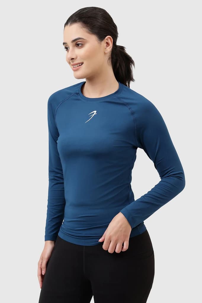 Compression Full T-shirt Teal — S