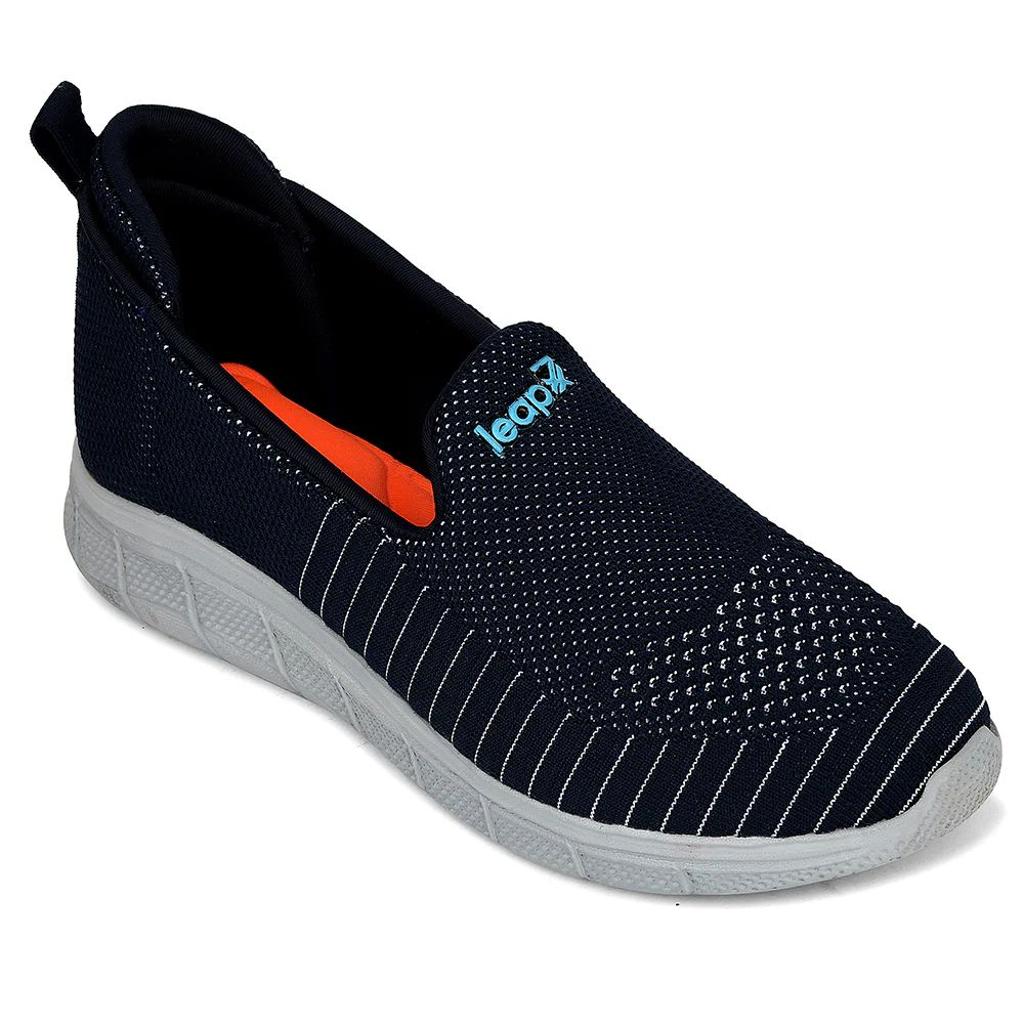 Leap7x Navy Blue Sports Non Lacing Walking Shoes For Women GHD-8 By Liberty