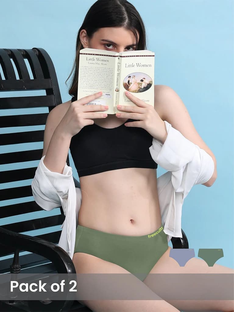 Seamless No Show Micro Modal Hipster panties pack of 2