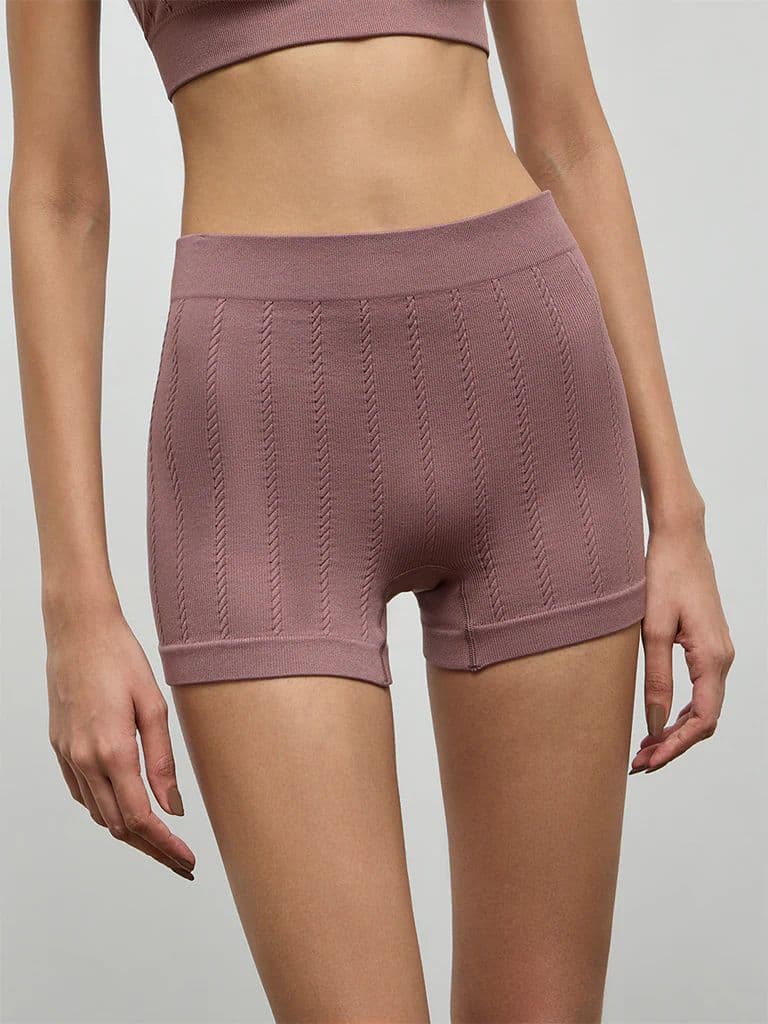 Superstar Dusty Taupe Cable-Knit Seamfree Boy Shorts Briefs — photo 2