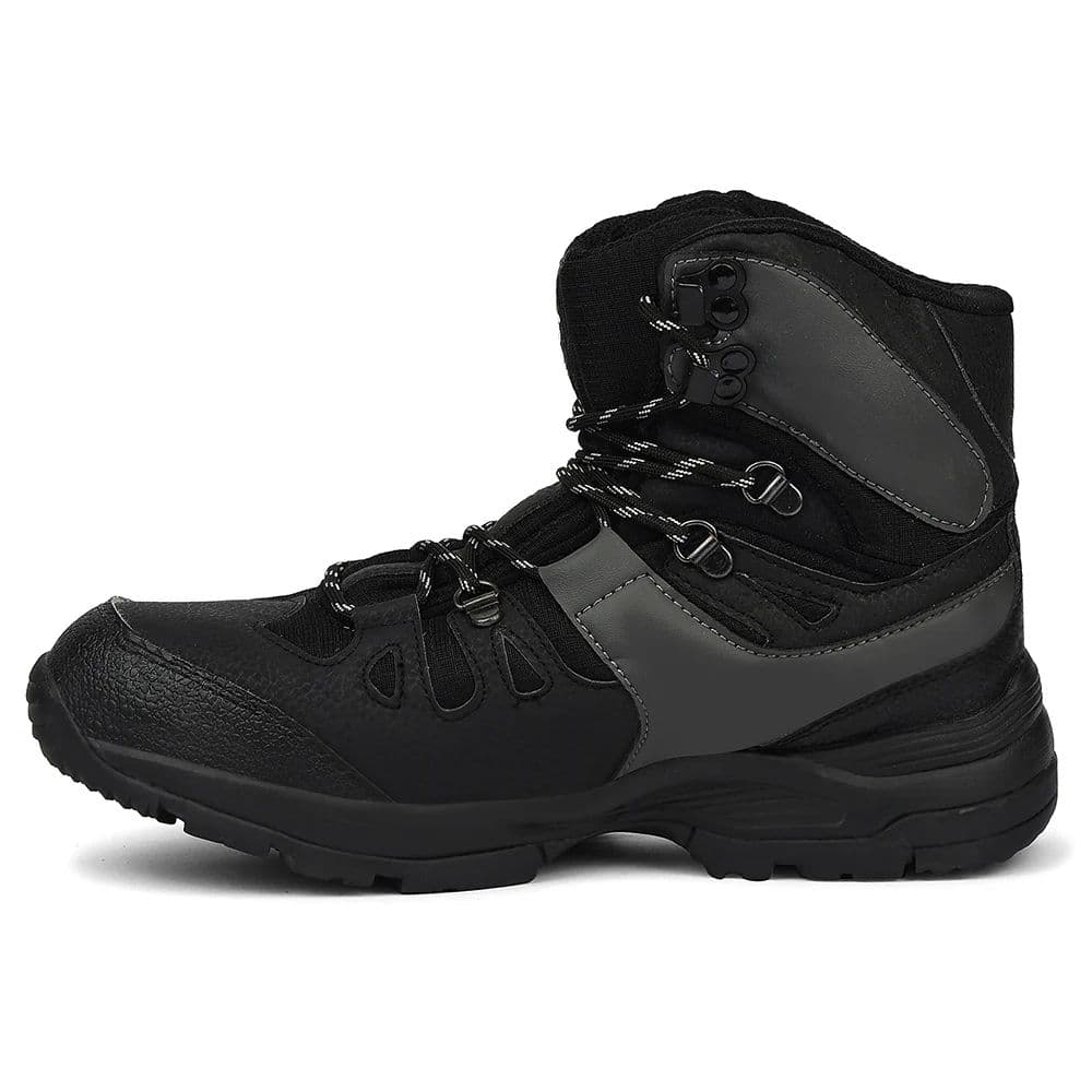 Leap7x Black Sports Lacing Trekking Shoes For Men VERTICAL-2 By Liberty — photo 3