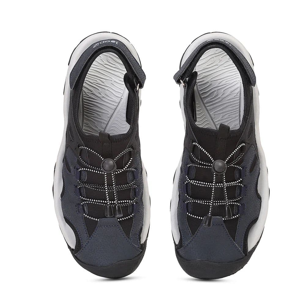 Leap7X TAISON-1 Black Casual Fisherman Sandals for Men by Liberty — photo 6