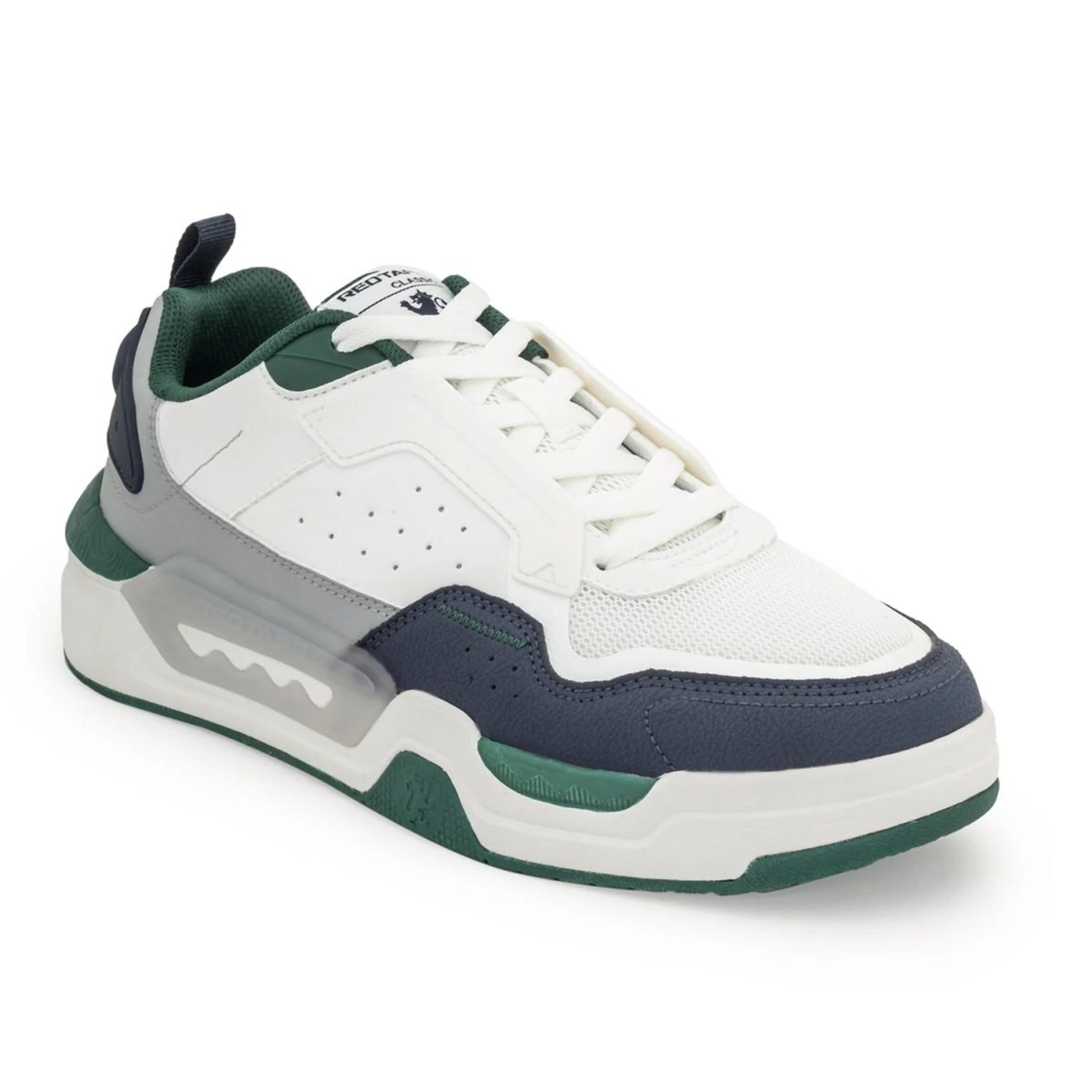 Sneakers for Men in White and Green | Lifestyle Shoes