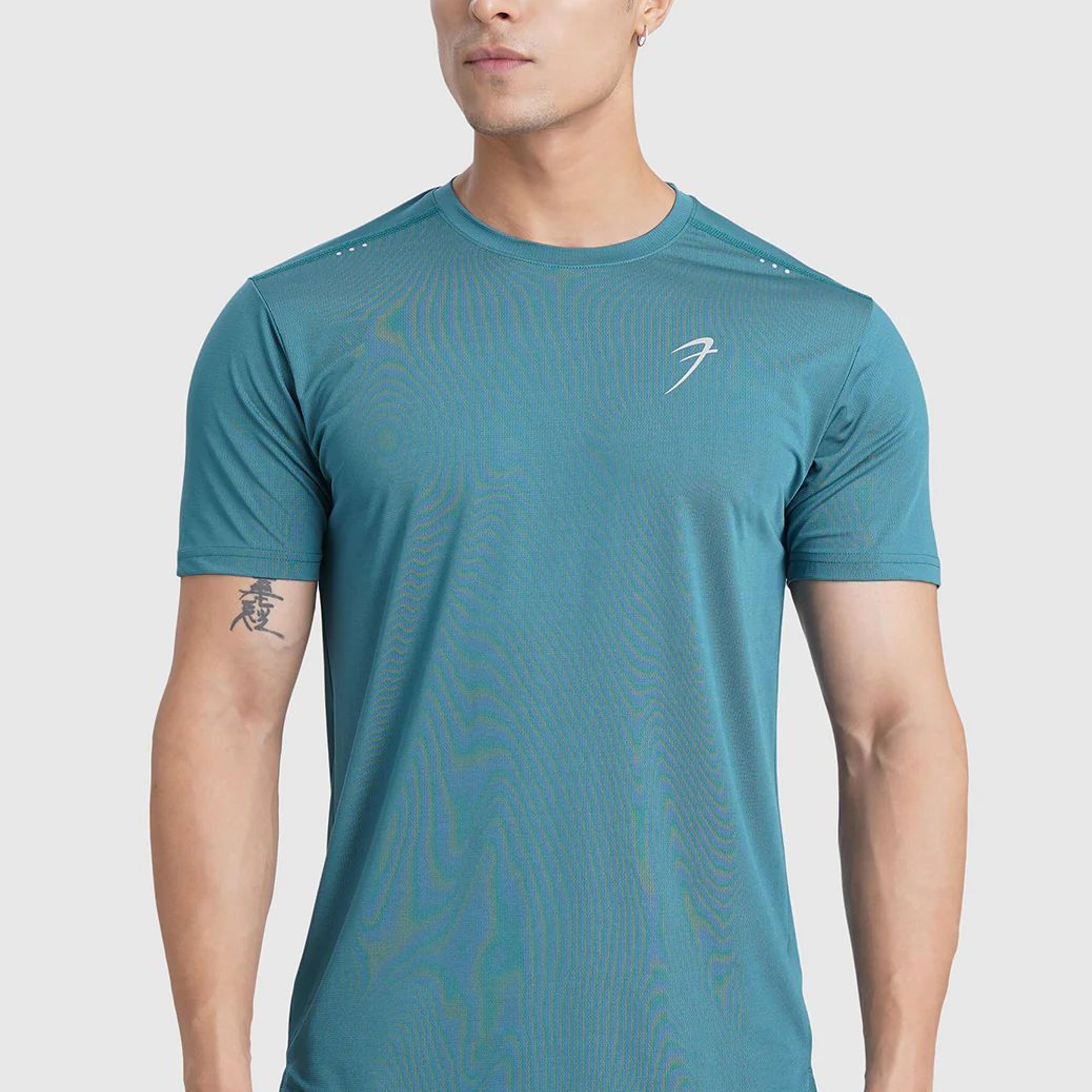 Laser Cut Running T-shirt Green