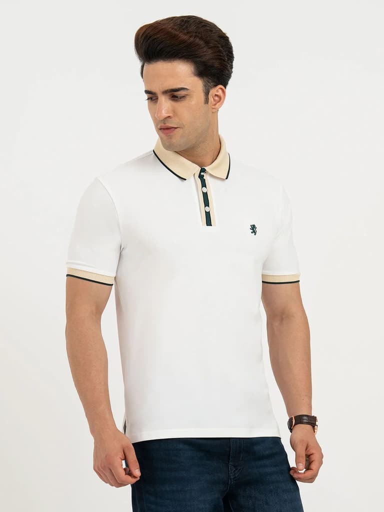 Polo T Shirts for Men in White | Classic Polo T Shirts — photo 6