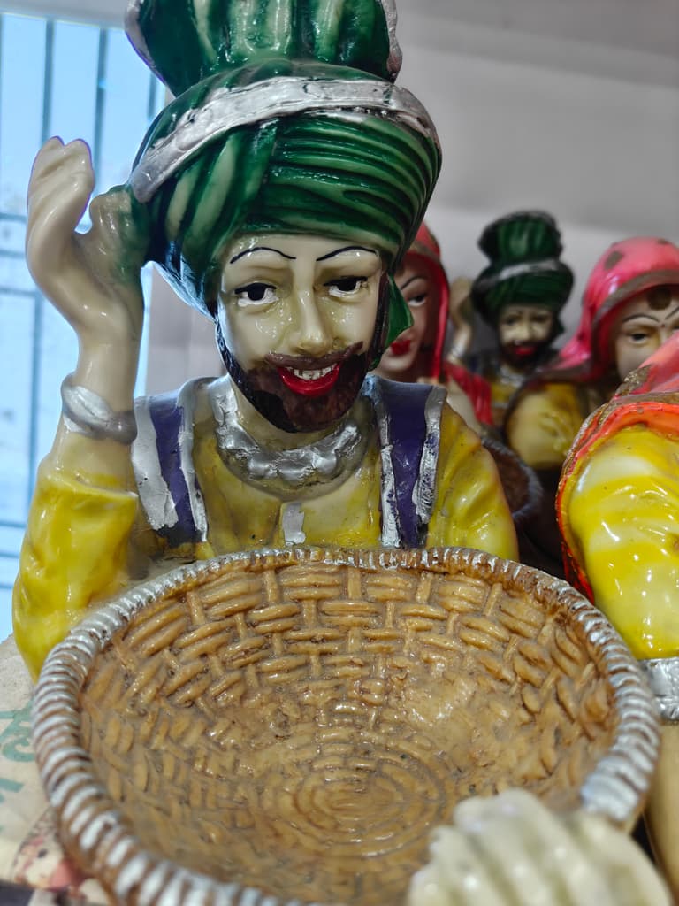 Green Hat with Turban | Decorative | Ceramic | Green