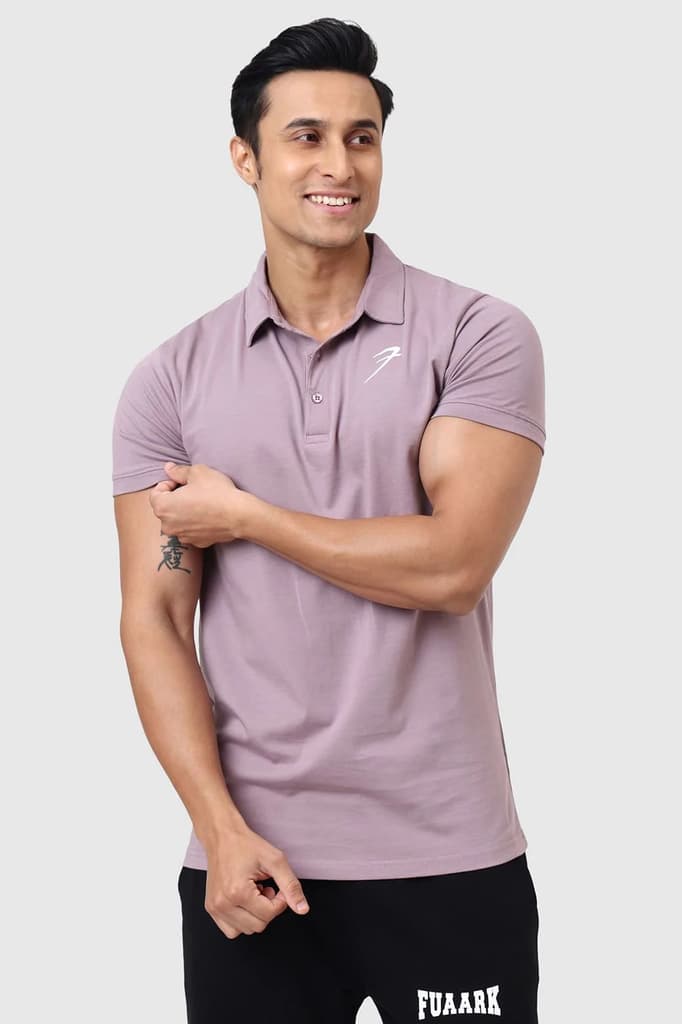 Polo T-shirt Mauve — S