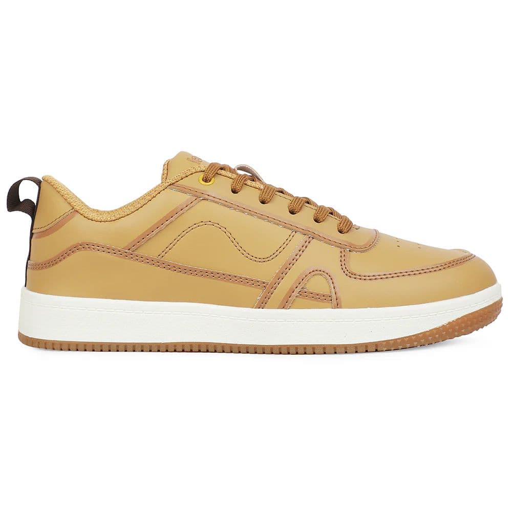 LEAP7X Tan Casual Lacing Sneakers for Men SNOOKEY-1E by Liberty — photo 2