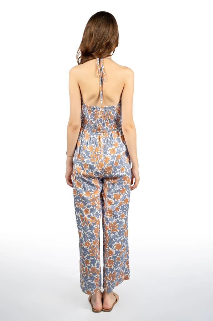 Multicolour Floral Fitted Jumpsuit in Rayon — photo 2
