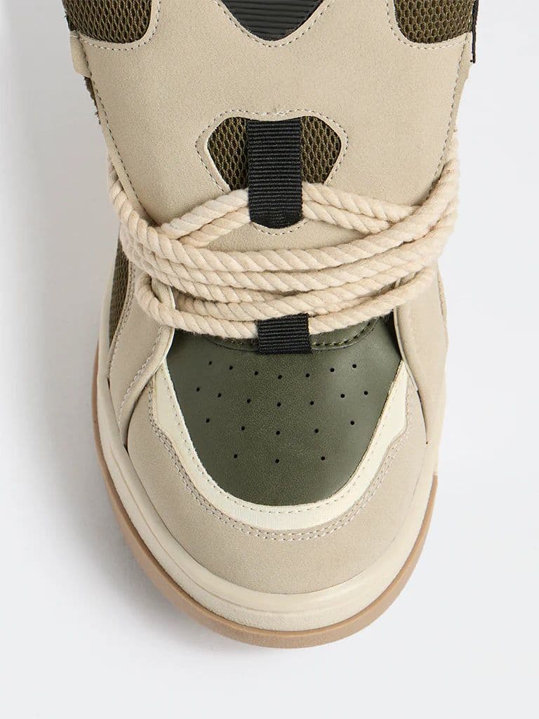SOLEPLAY Grey Colour-Blocked Chunky Sneakers — photo 4