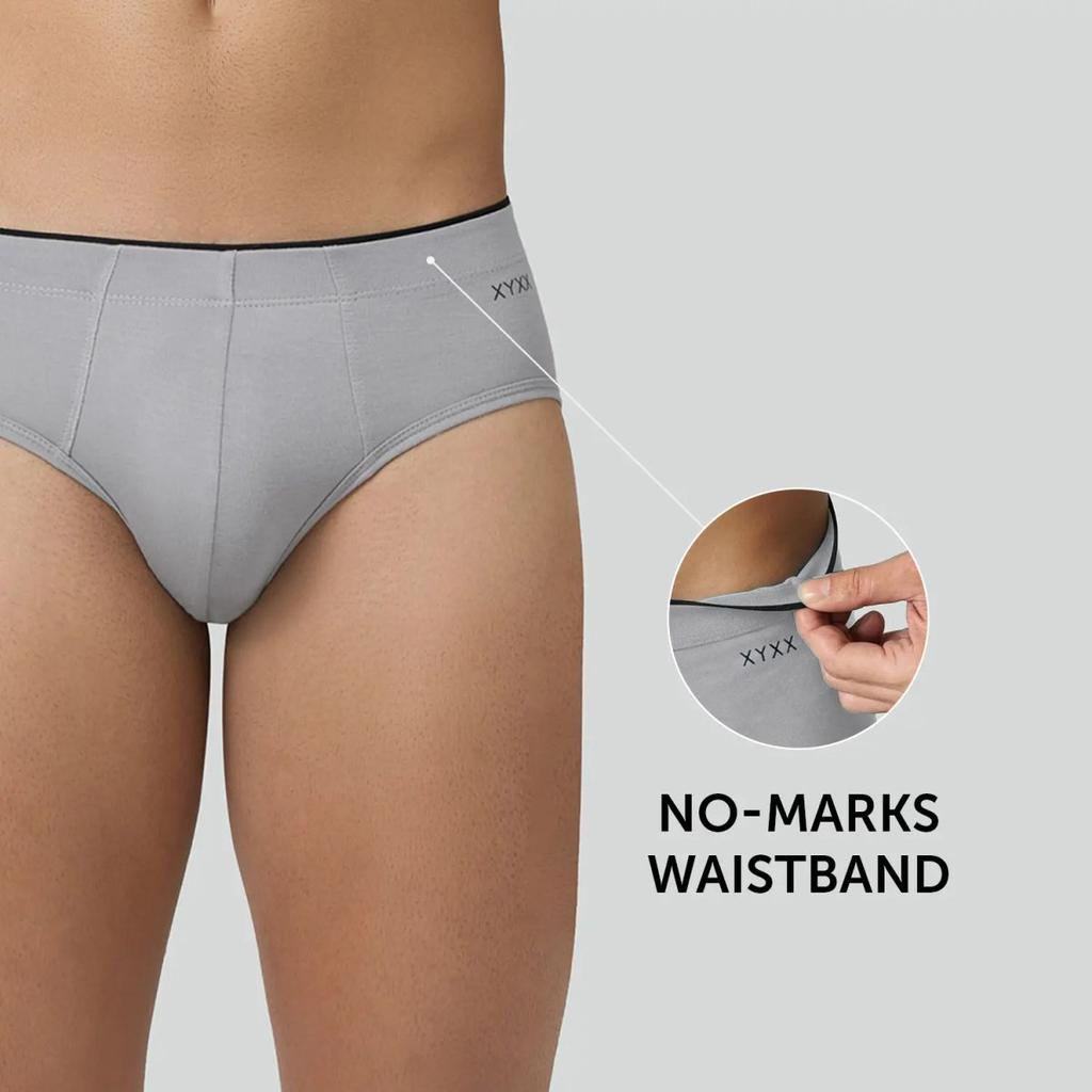 Super Combed Cotton-Modal Briefs - Ash Grey — photo 4