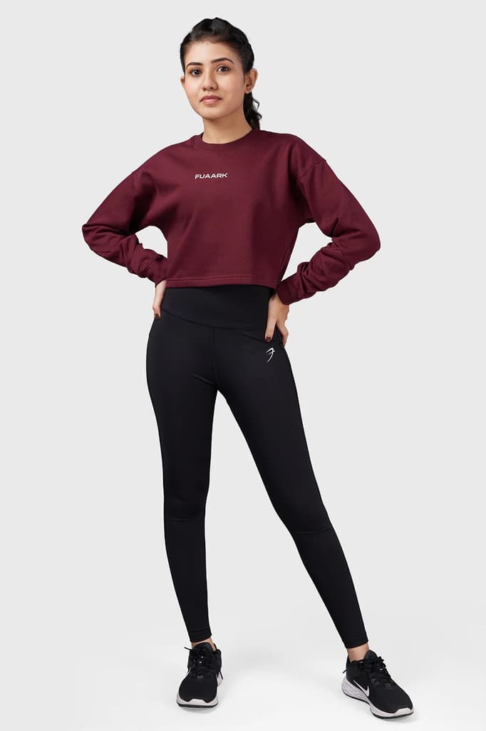 Signature Oversized Cropped Sweatshirt Cherry — photo 2