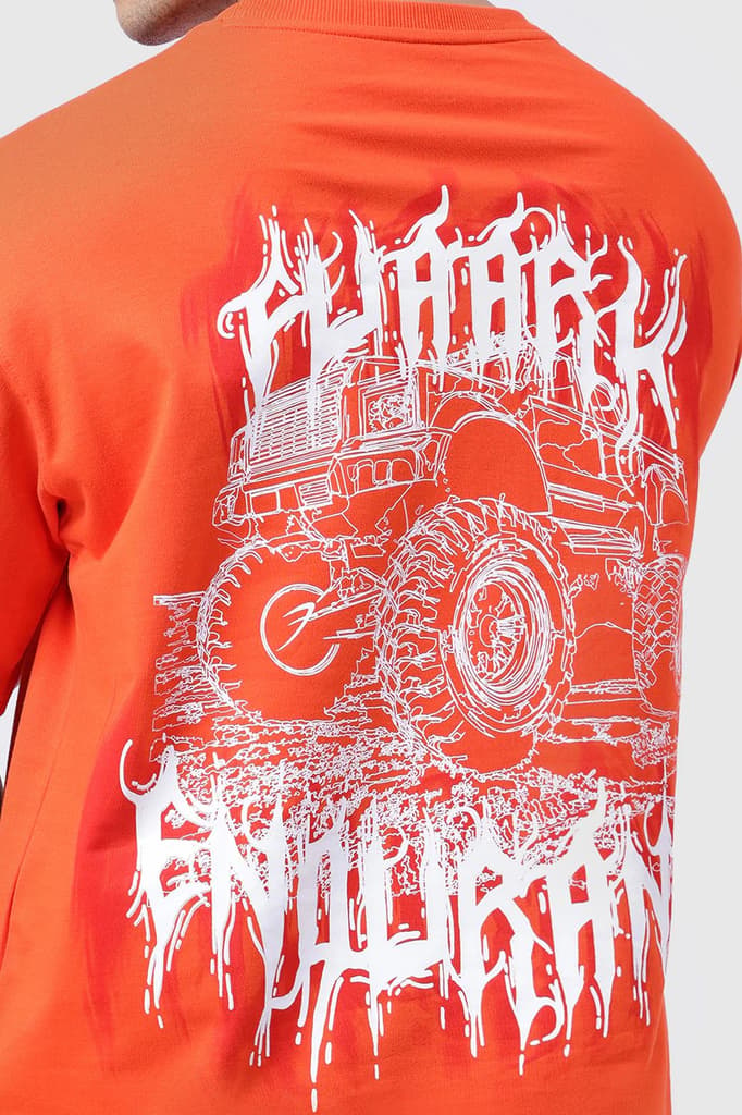 Monster Truck Oversized T-shirt Orange — photo 2