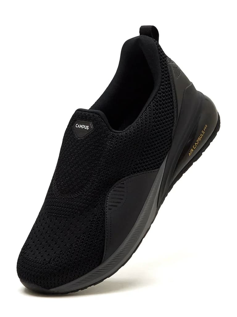 CROWD Black Men's Walking Shoes — photo 3