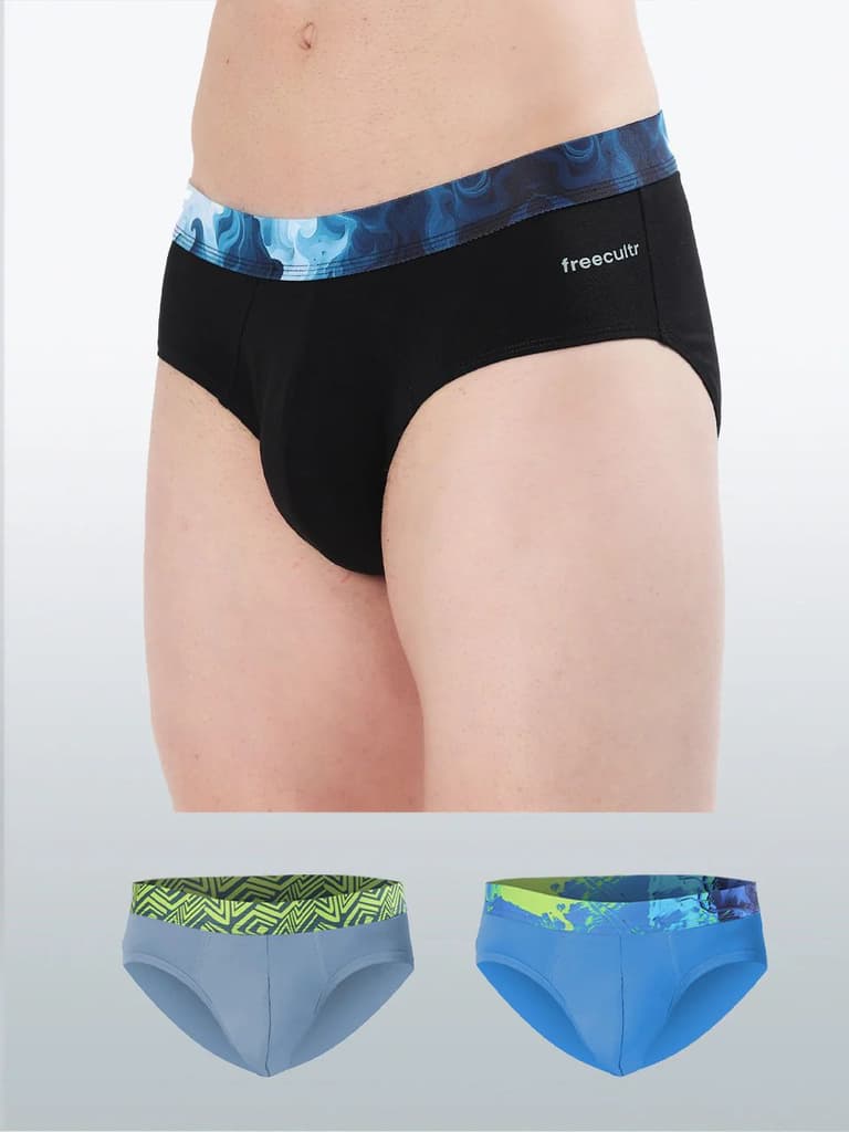 Men's Cotton Abstract Waistband Brief – Pack of 3 — photo 2