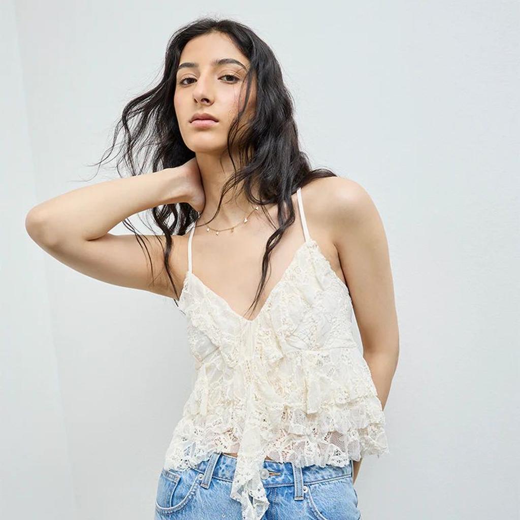 Nuon Off-White Lace Top