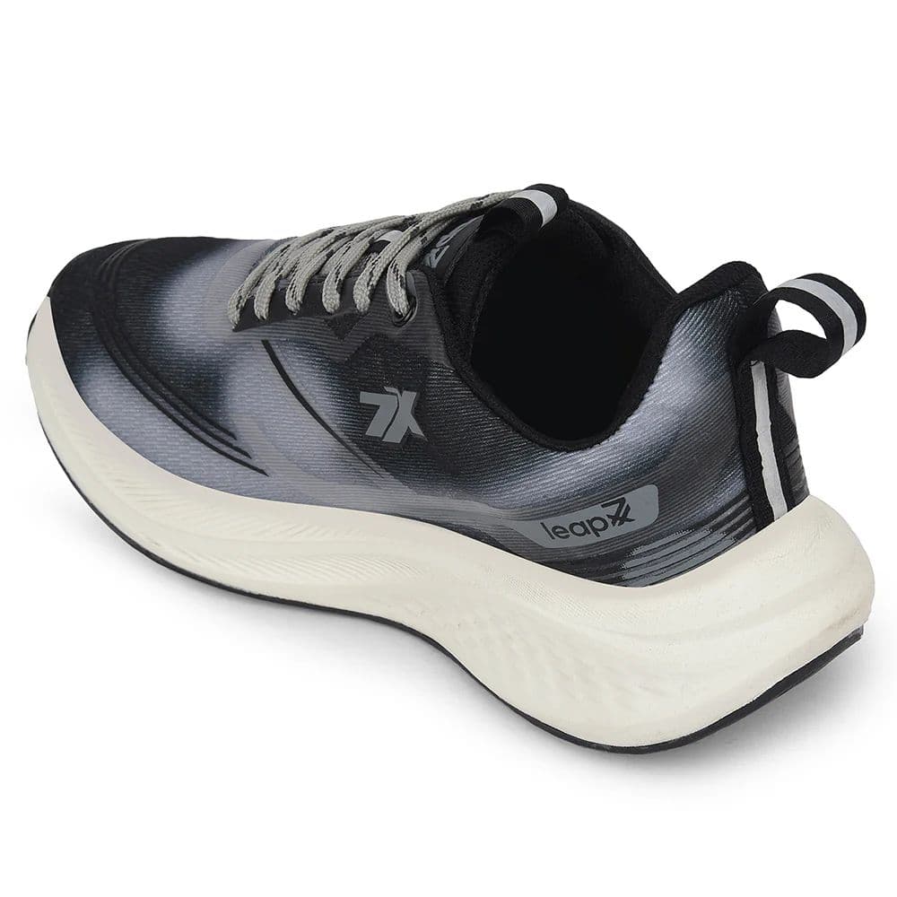 Leap7x Dark Grey Sports Lacing Running Shoes For Men BESTIO-1E By Liberty — photo 5