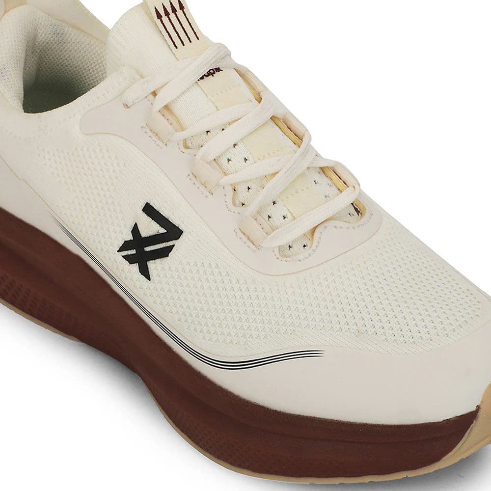 Leap7x Beige Sports Lacing Running Shoes For Men AUSTRIA-1 By Liberty — photo 4