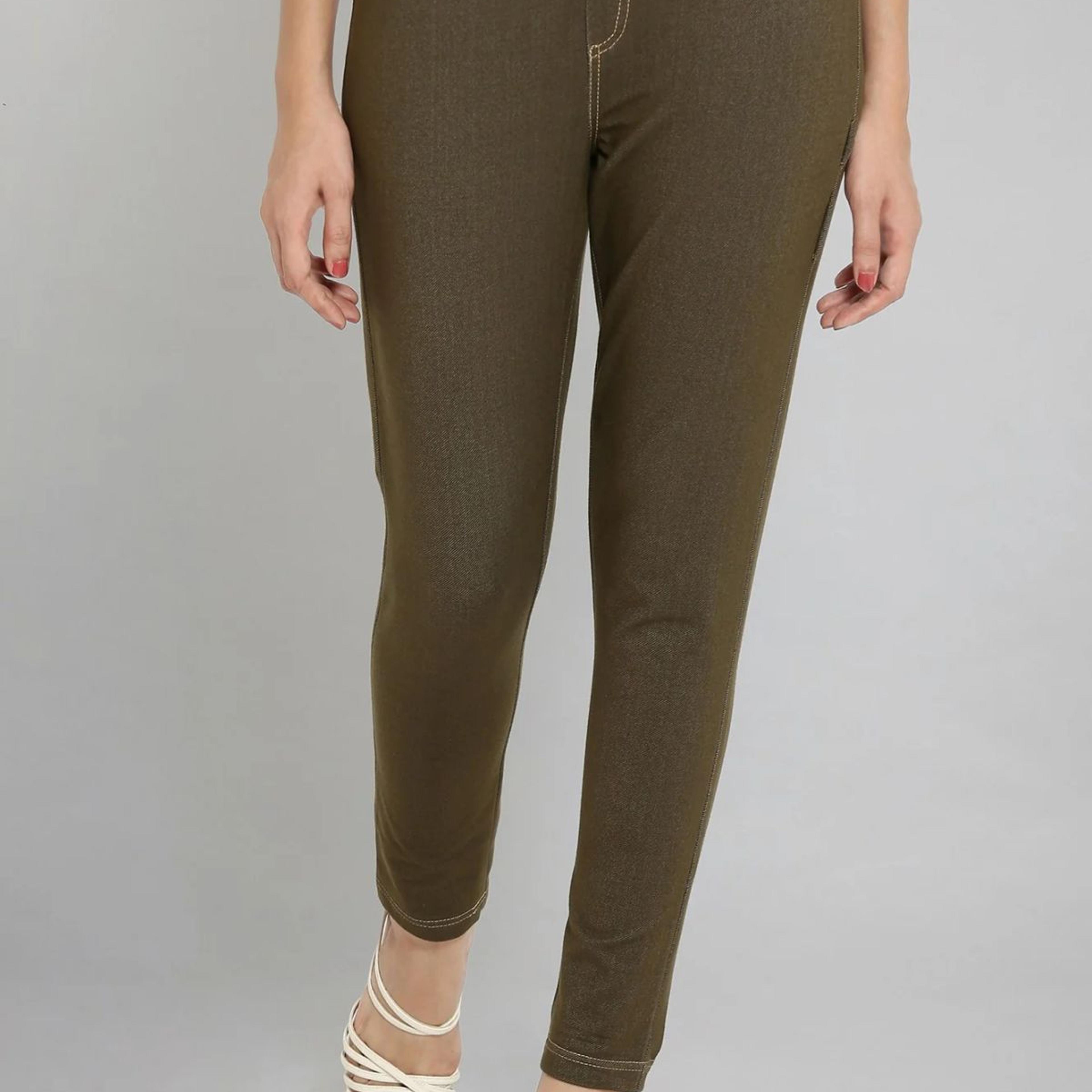 Olive Green Straight Jegging