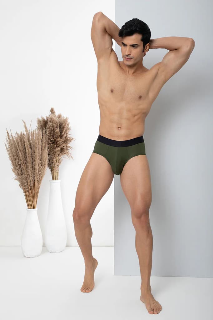 Ultra Soft Modal Briefs Classic Olive — photo 6