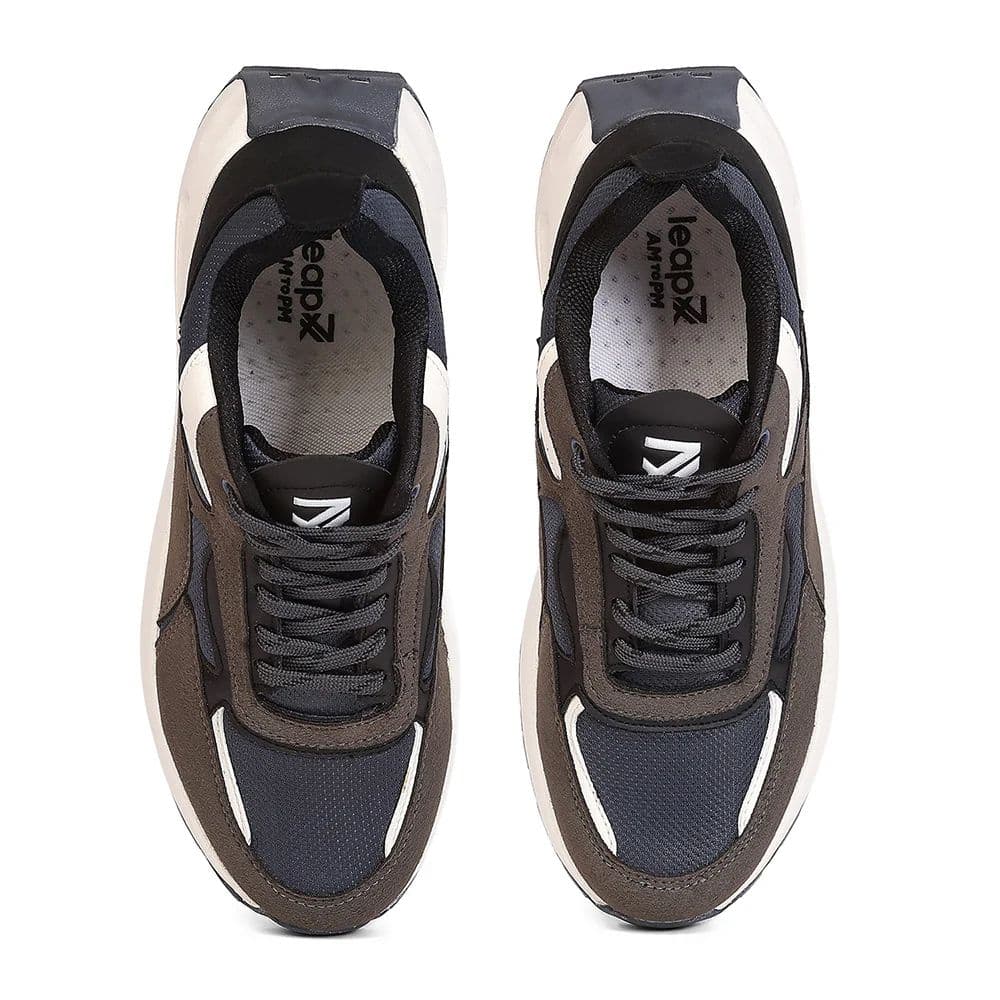 Leap7X ZLP-XM-27 Grey Lacing Sports Running Shoes for Men By Liberty — photo 8