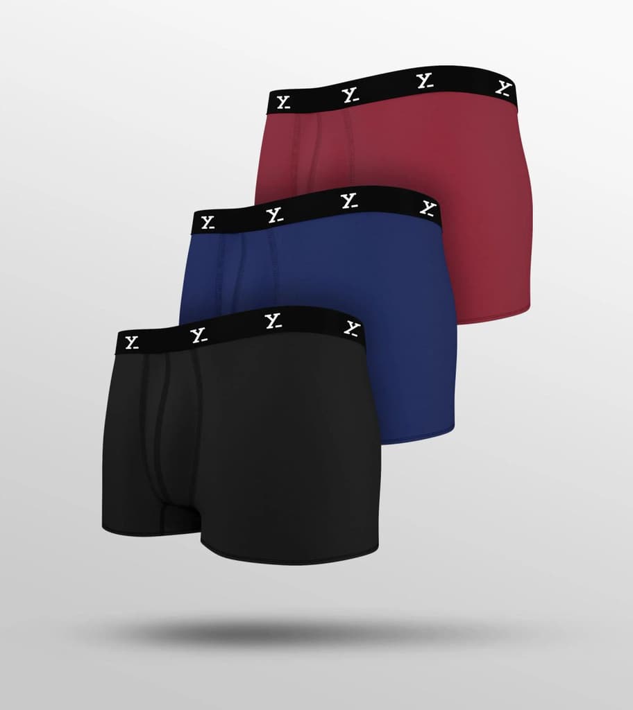 Ace Modal Trunks Pack of 3 (Black, Navy Blue, Red) — photo 7