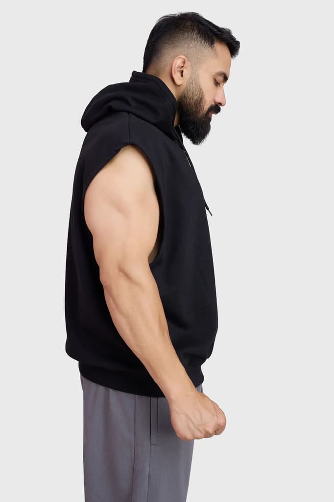 Signature Cap Sleeves Hoodie Black — photo 6