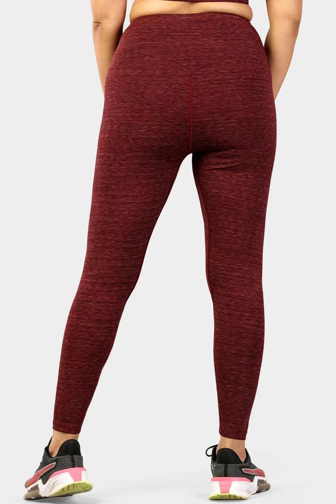 Essential Melange Leggings Maroon — photo 5