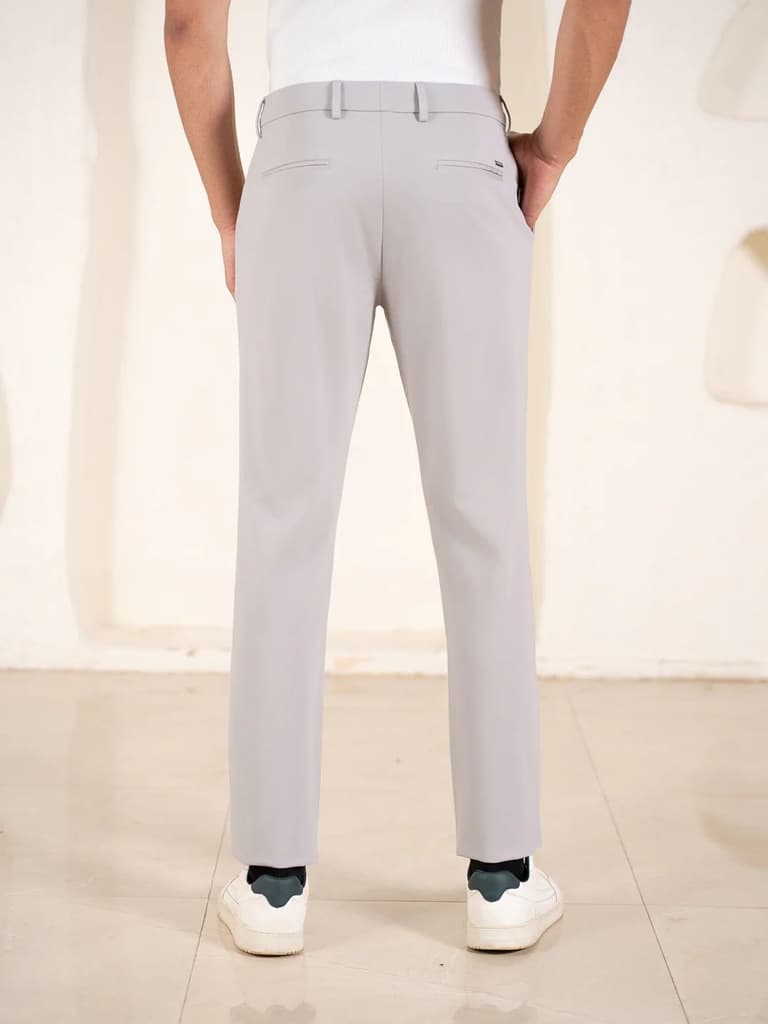Malai Light Grey Soft-touch Slim Fit Power Stretch Pants — photo 7