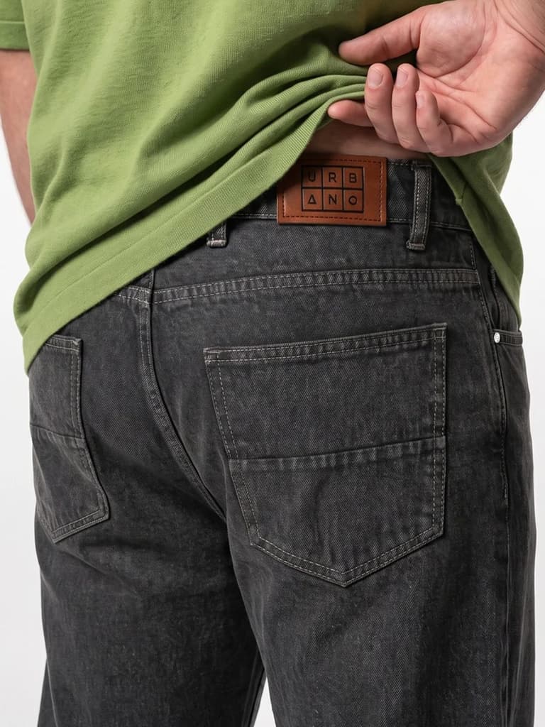 Plus Men's Grey Relaxed Fit Washed Denim Jeans Non-Stretchable — photo 6