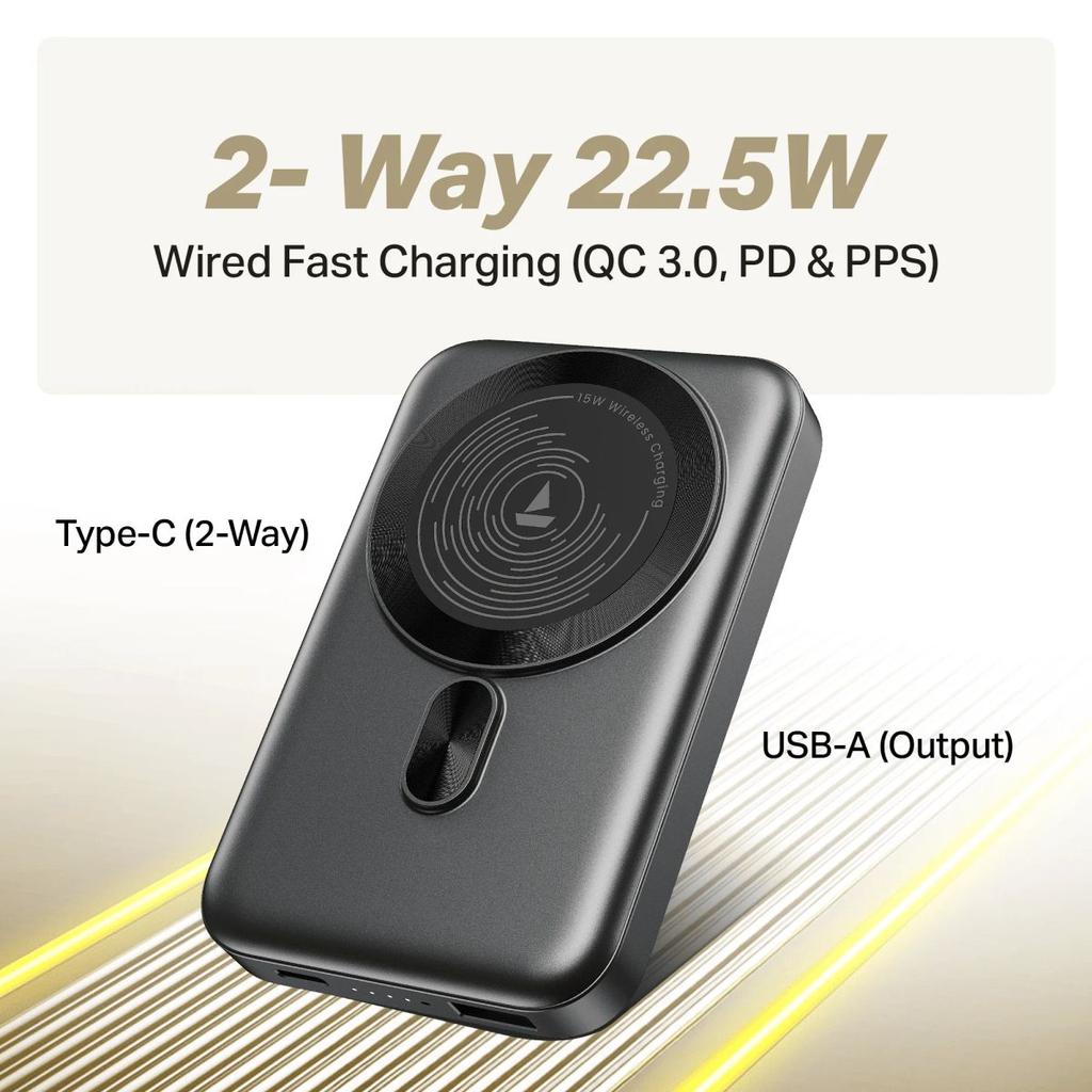 Energyshroom PB331 Magnacharge | Powerbank with 22.5W Fast Charging, 10,000mAh, 15W Magnetic Wireless Charging, 12-Layer Smart IC Protection, 3 Output Ports — photo 6