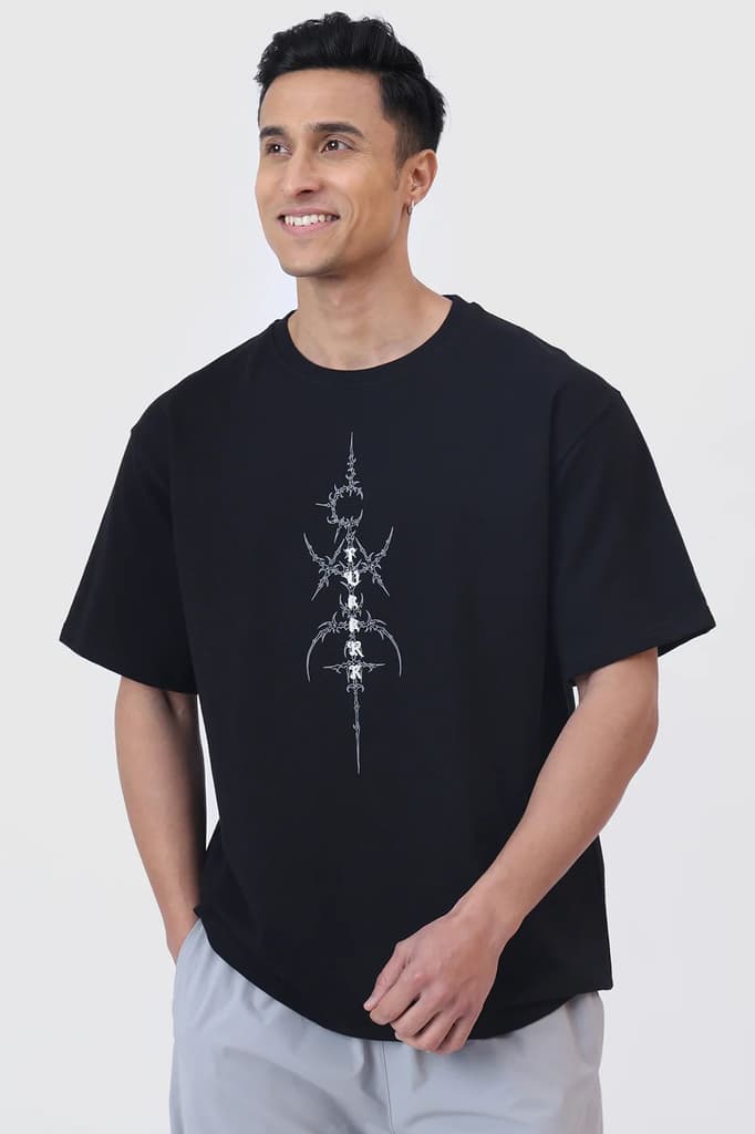 Twin Sword Oversized T-shirt Black — photo 6
