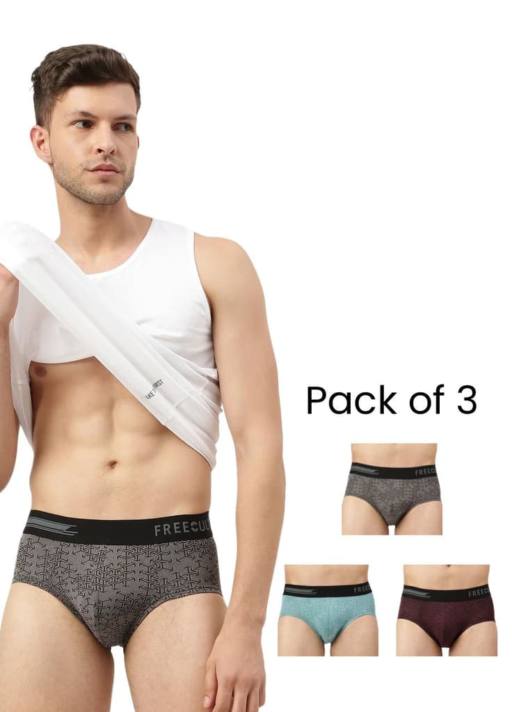 Men's Anti-Bacterial Printed Micro Modal Brief (Pack of 3) — photo 11