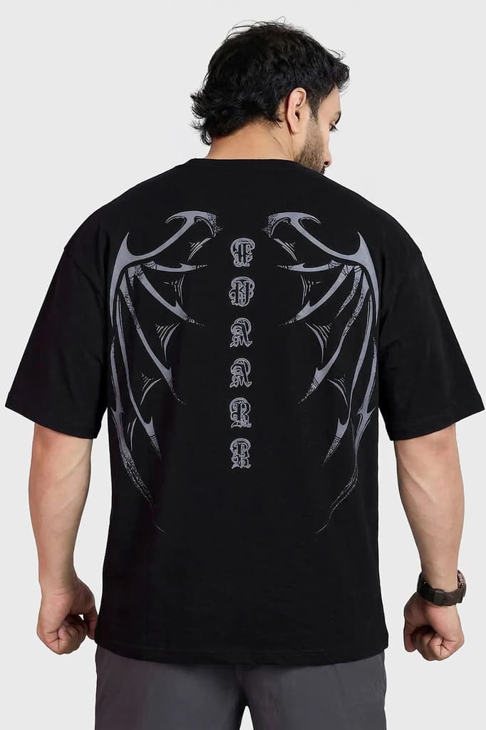 Void Angel Oversized T-shirt Black — photo 6