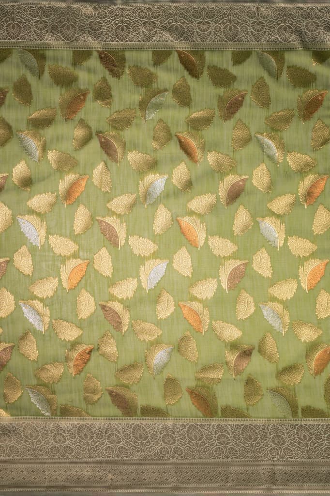 Mimosa Women's Woven Design Kanjivaram Style Art Silk Saree With Blouse Piece : SA00001742OLFREE — photo 8