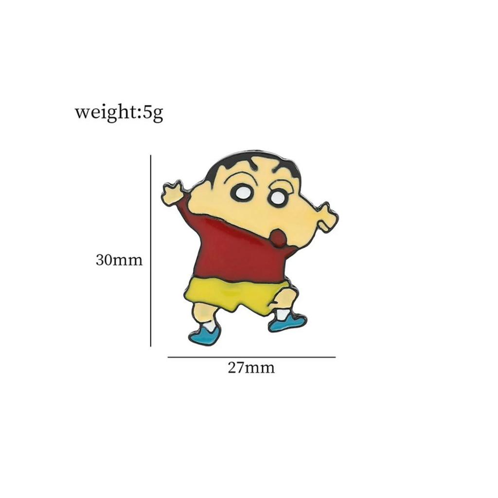 Loveable Shin Chan Lapel Pins | Metallic Enamel Badges — photo 8