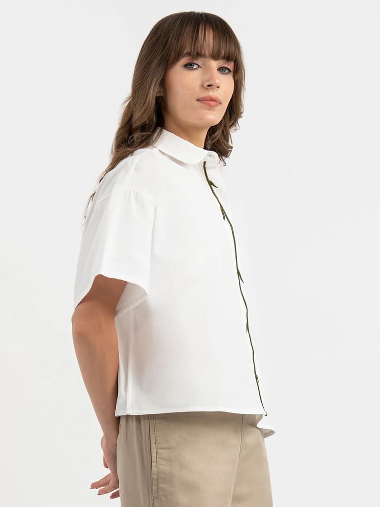 Shirts for Women in White | Casual Cotton Shirt — photo 6