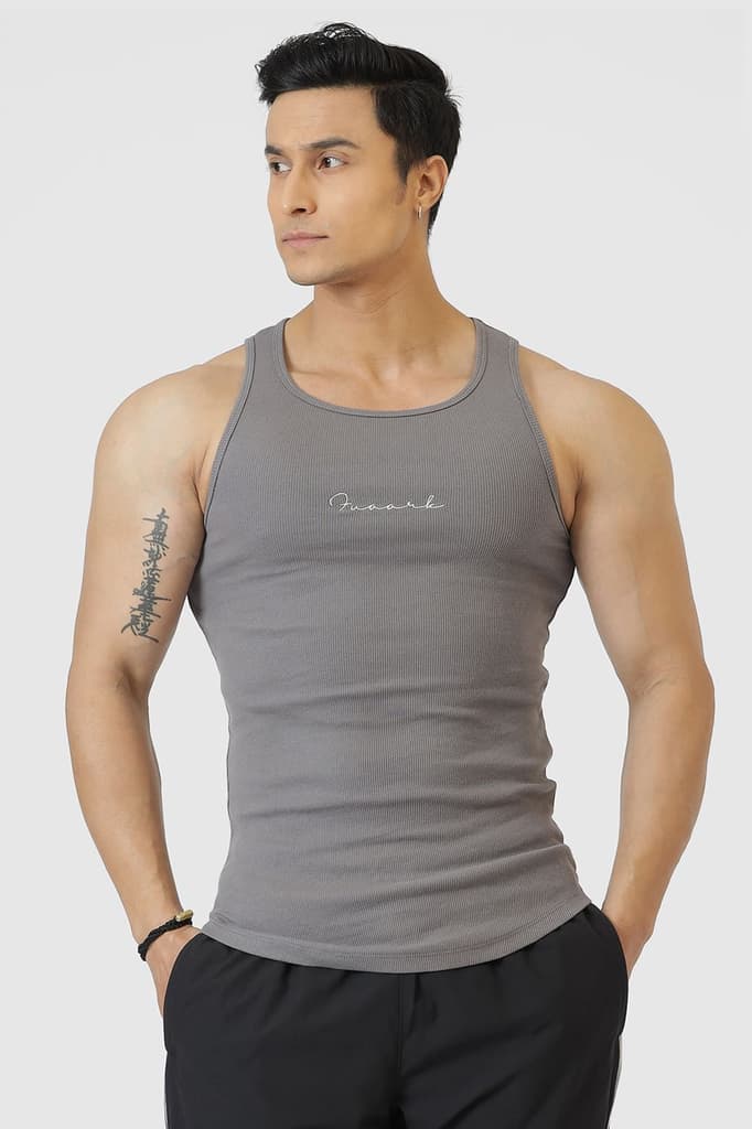 Ribbed Tank Grey — photo 6