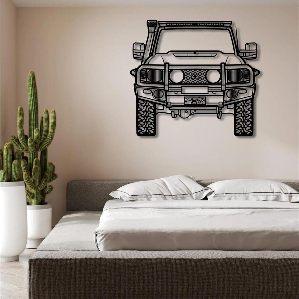 TOYOTA LAND CRUISER FRONT PERSPECTIVE METAL WALL ART — photo 3