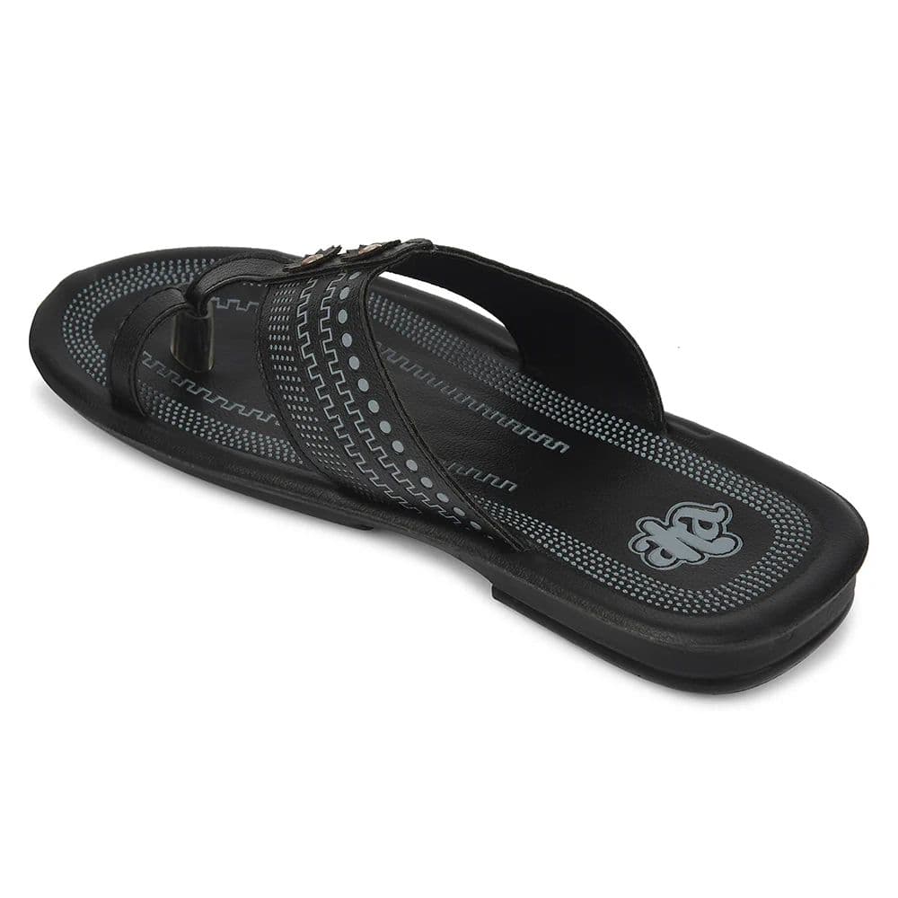 A-HA Black Casual Flat Sandal For Men MPU-62 By Liberty — photo 5