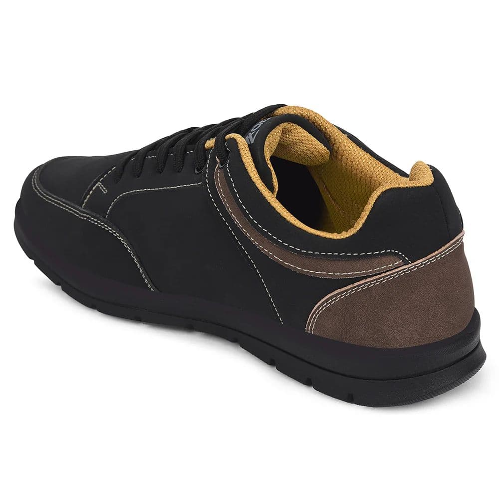 Leap7x Black Casual Lacing Sneakers For Men FRINKS-1E By Liberty — photo 5