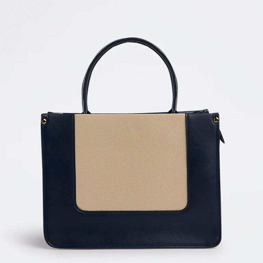 Westside Navy Colour-Blocked Tote Bag with Sling