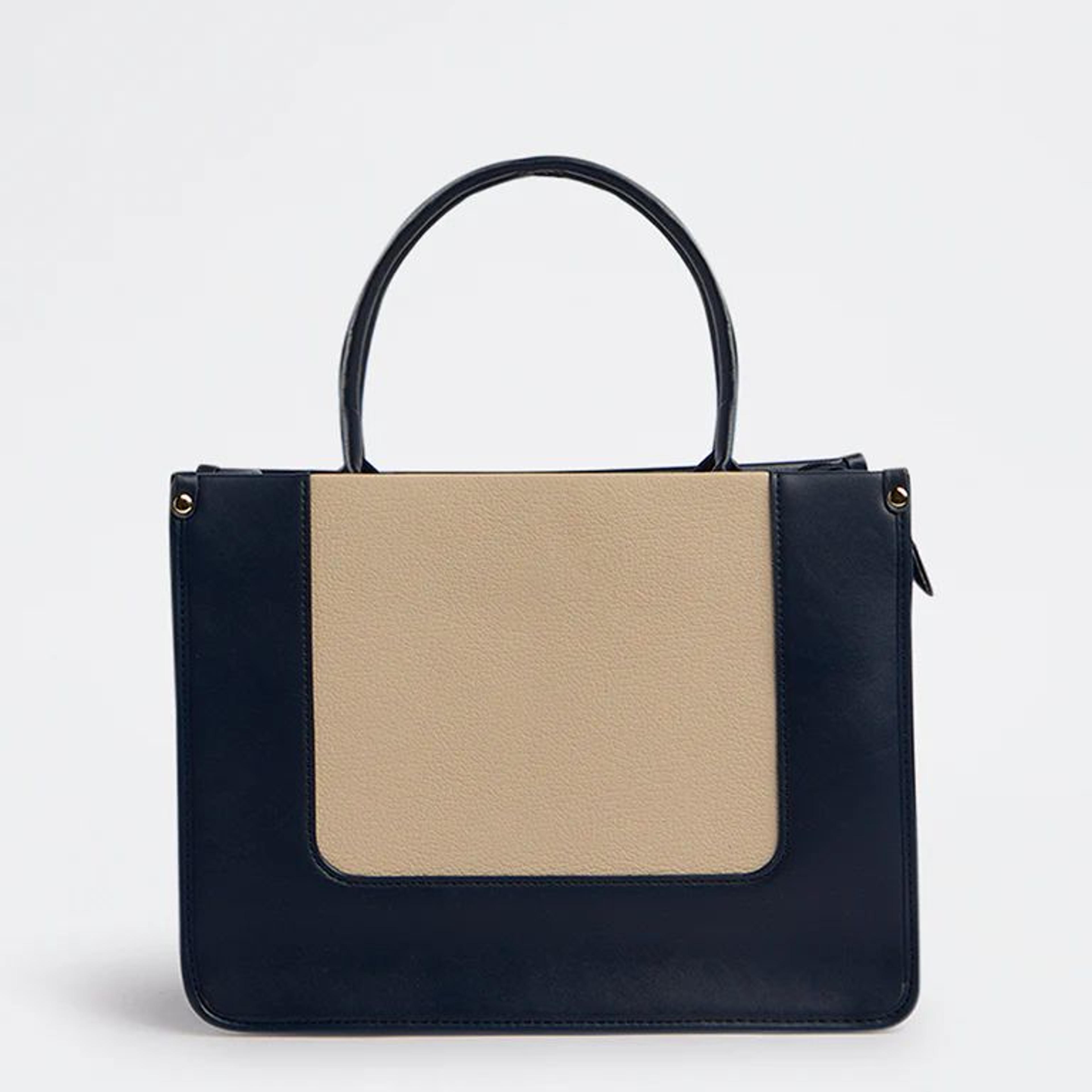 Westside Navy Colour-Blocked Tote Bag with Sling