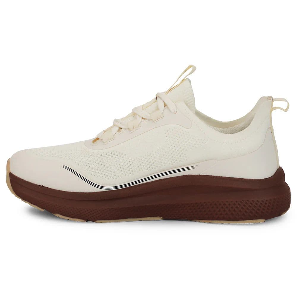 Leap7x Beige Sports Lacing Running Shoes For Men AUSTRIA-1 By Liberty — photo 3