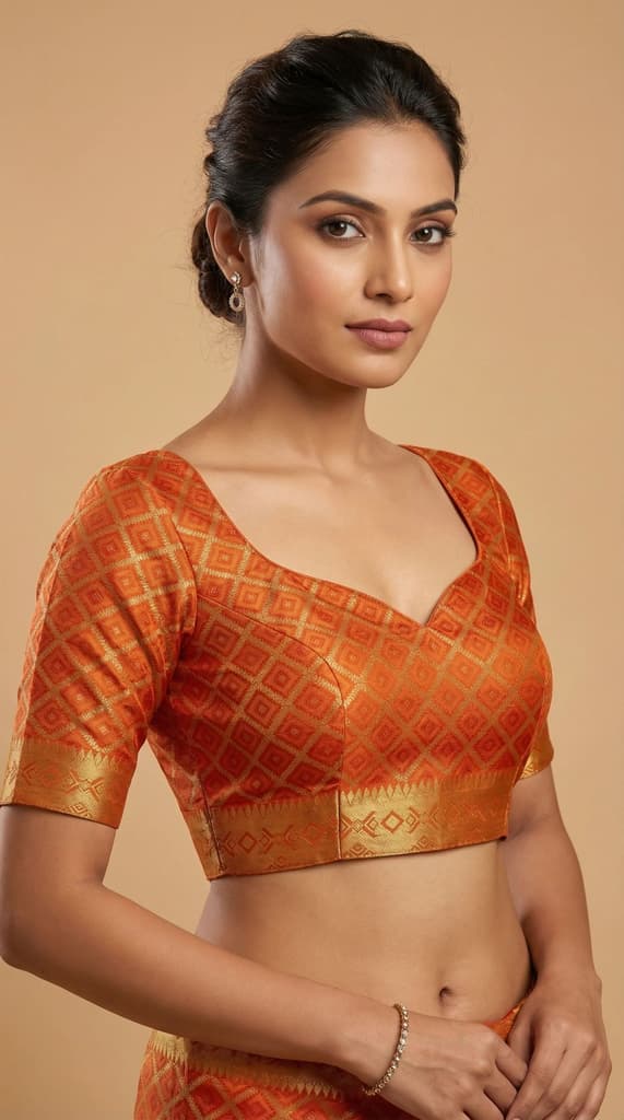 MIMOSA Women's Woven Design Patola Style Raw Silk Saree with Blouse Piece - Mustard ( SA00003139MSFREE ) — photo 5