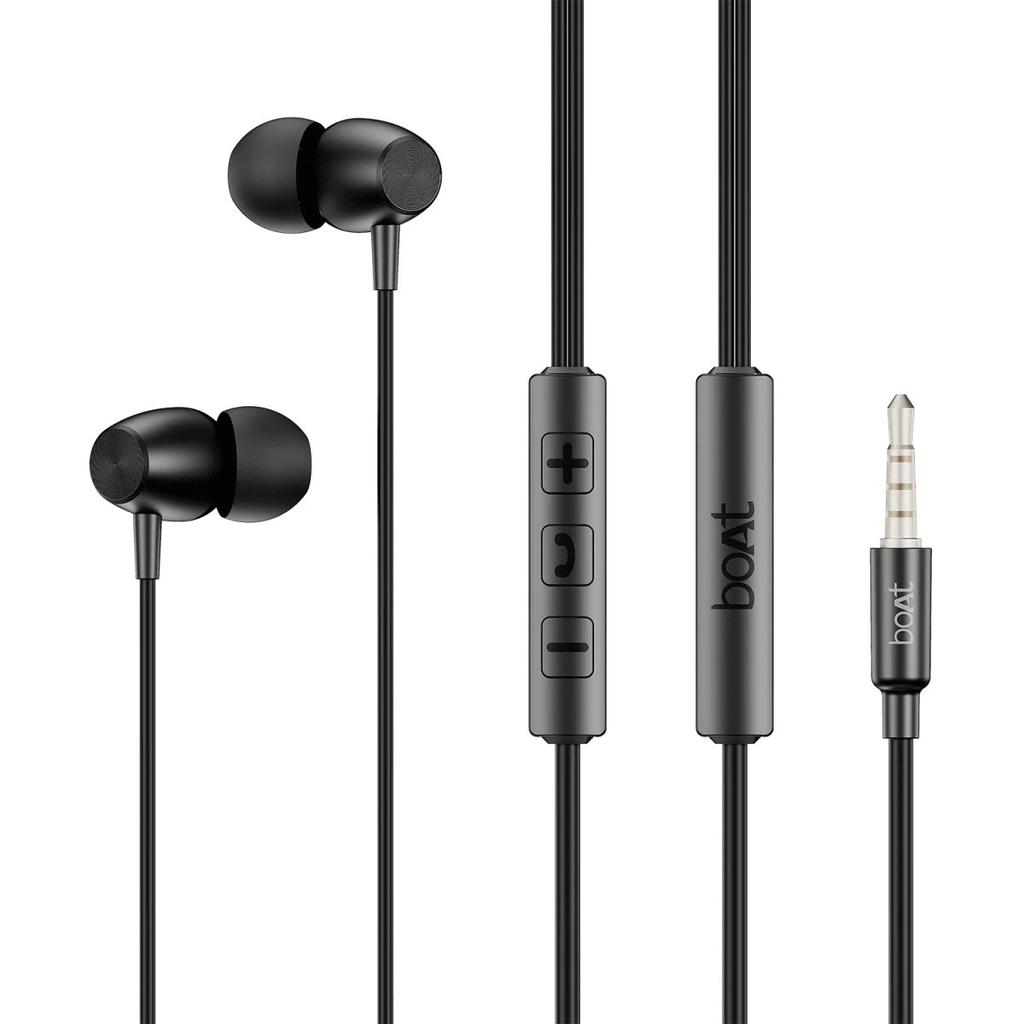 Bassheads 55 | Wired Earphones with 10mm Drivers, Metallic Buds, In-Line Mic & Lightweight Design