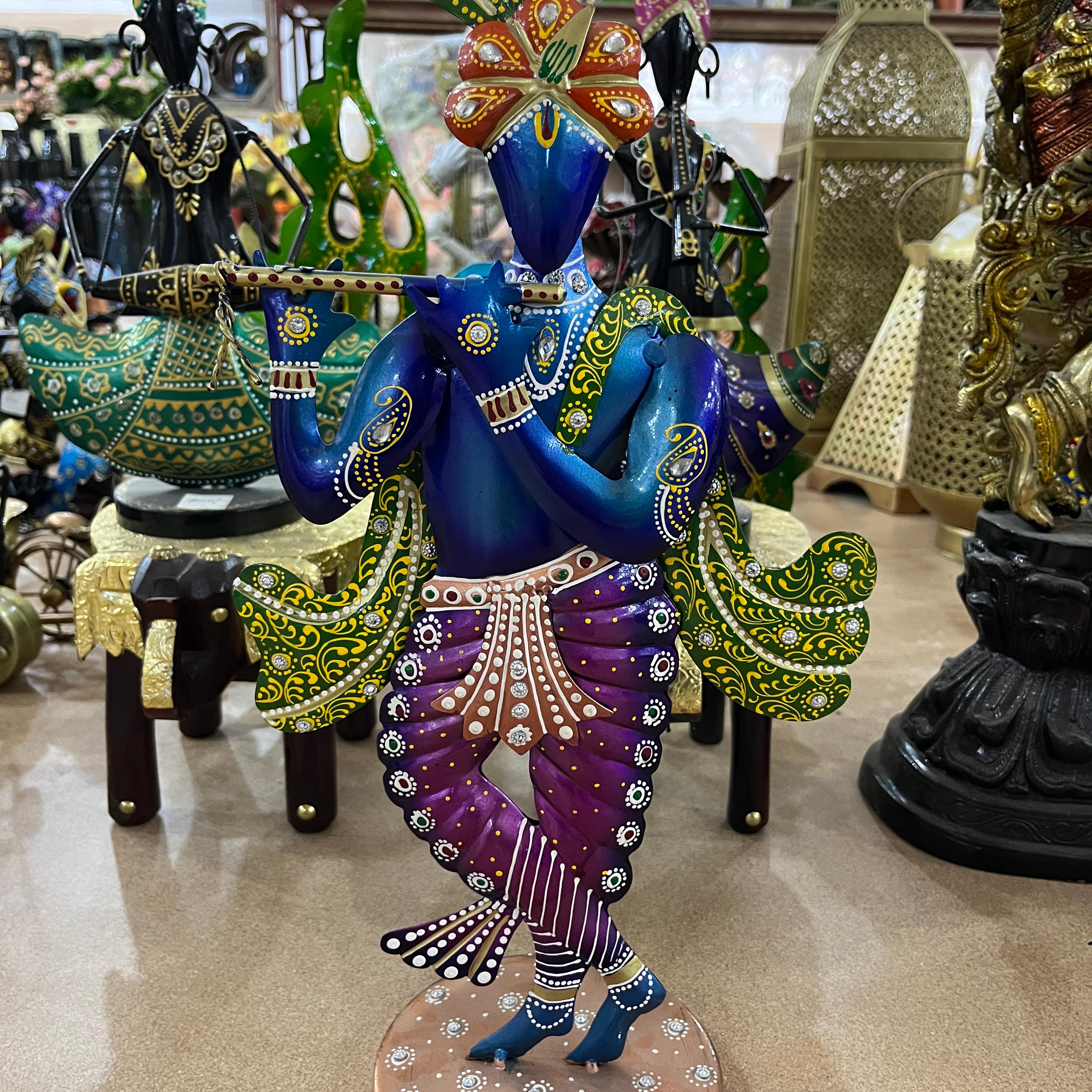 Blue and Purple Statue | Sculpture | Ceramic | Blue and Purple