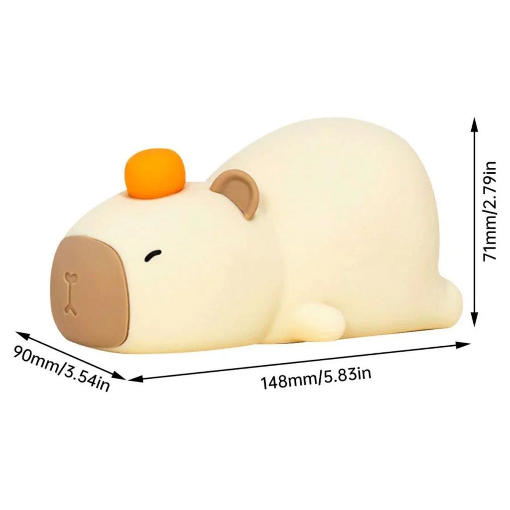 Cute Capybara Silicone Lamp | Touch Sensor Lamp, Rechargeable Night Light — photo 9