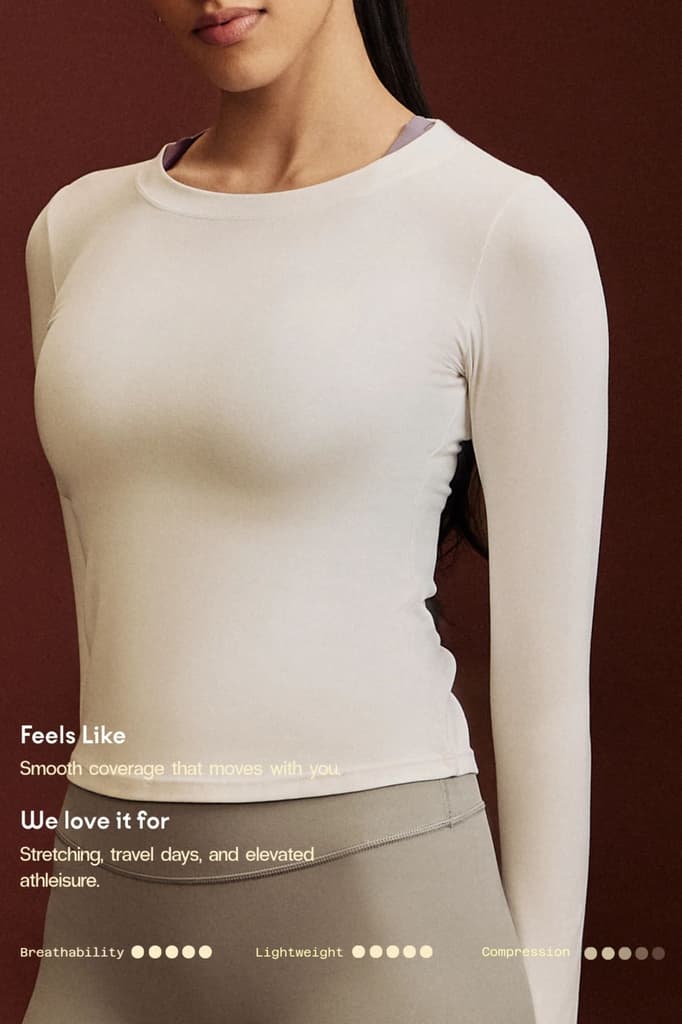 White OnTheGo Fitted Full Sleeves Top — photo 5